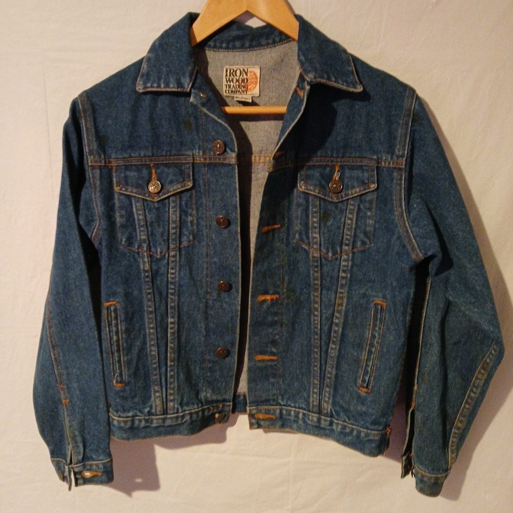 Iron Wood Trading Company‎ Size Large Heavy Denim Jean Jacket